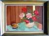 Prodám obraz Stůl s růžemi
Olejomalba na tvrdém kartonu. 
Rozměry s rámem 63x47 cm. 
Signován viz foto.