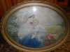 Prodám oválný obraz (112 x 86 cm), kde je vyobrazena Panna Marie s malým Ježíšem. (rám mírně poškozen) 