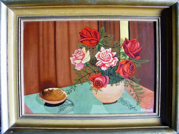 Stůl s růžemi  - F.Landa
