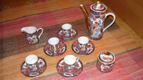 Japonský čajový porcelánový servis