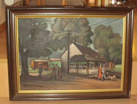 obraz vilém hanuš buffet -1948 olej
