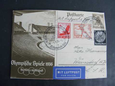 Olympijské hry Berlín 1938.Razítlko