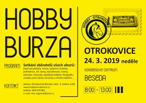 Hobby burza, Otrokovice, 24.3.2019